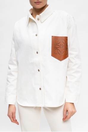 loewe WOMEN Denim shirt with logo | loewe WOMEN Gold & Brown